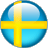 Static circular icon featuring a blue and yellow cross on a light gray background, resembling the Swedish flag with a glossy effect.