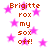Pixelated text and pink stars on white background, with visible animation changes in star positions and text alignment across observations.