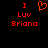 Red pixelated text and a heart symbol on black background, with one version showing the heart as an outline.
