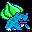 A 5x5 grid of pixel art Pokémon characters displayed as static contact sheet frames with no visible animation changes, each character rendered in distinct colors and poses against a black background.