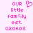 Pixelated pink text and a heart symbol on a light pink background, with two identical side-by-side layouts.