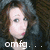 A pixelated image of a person with brown hair and red lips, showing text overlays in different frames.
