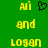 Green background with yellow pixelated text and a black heart symbol arranged in three