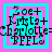 Four identical pixelated display text over cyan and pink backgrounds with visible digital artifacts