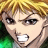 A pixelated anime-style character face on the left side of a contact sheet, with