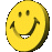Golden circular smiley face icons in various 3D orientations against a gray background.