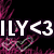 Pixelated icon with text fragments 'ILY<3', 'DIANA &', and 'ROBERT!' over heart motifs on black, white, and gray backgrounds.