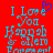 Red background with blue text reading "I Love You Hannah & Allen Forever!" and a blue heart symbol above the text, displayed in two identical side-by-side
