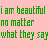 Pixelated text on pink background with green and multicolored 'beautiful' in three sections, one section showing color transition.
