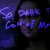 Pixelated blue and purple text on a dark background with a faint face silhouette, appearing as a stylized digital graphic.