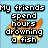 Four- pixel art image with text overlays: blue background top-left, fire background top-right, s'mores bottom-left, gray empty space bottom-right