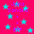 Bright pink background with cyan stars and purple text reading "Julia Sandra + = BFF" repeated in a pattern
