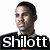 Four pixelated headshots of a person in a black jacket with a red collar, each labeled with a name below the image.