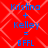 Red background with light red geometric pattern displays blue text reading 'Kristina + Kelley = BFFL' in two identical vertical arrangements.