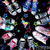 Animated sequence of colorful cartoon figures arranged in a circular pattern around a central heart shape on dark background.