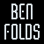 A 3x3 contact sheet of pixelated frames from an animated icon featuring Ben Folds, with text "BEN FOLDS" in the top-left corner and various poses across sampled frames.