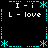 A static pixel art icon with a black background, cyan decorative borders, and repeated text elements in white and cyan.