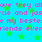 Blue background with green stars and pink pixelated text repeating 'ove trey allve trey al', 'rcie and jascie and jas', 'e my bestex my bestes', 'riends evemriends even' across two identical
