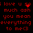 Red pixelated text on black background with animated heart and smiley face symbols, displaying affectionate phrases.