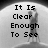 Pixelated black-and-white image of a figure with text reading "It Is Clear Enough To See" on the left and "That We're Simply Meant To Be" on the right.