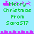 Pixel art Christmas greeting with green text and purple accents on light blue background, showing two identical with animated horizontal bars