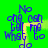 Green background with blue text reading "No one can tell me what to do" arranged in a pattern, with yellow light effects moving across the text
