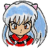 Four pixelated anime-style character headshots with blue and white hair, pink cat ears, red clothing, and varying facial expressions arranged in a