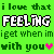 A static image of a green background with repeated text and heart symbols in pink, white, and black pixelated fonts.