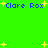 Green background with blue text 'Clare Rox' repeated four times and yellow star shapes scattered across the image.