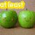 Animated sequence of green apples with smiling faces, text overlays change across frames.