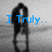 A grayscale image of two figures embracing on a beach with blue text reading "I Truly... Love Ryan With All My Heart <3".