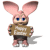Pixelated pink bunny mascot holding a sign across multiple animation frames in a contact sheet layout.