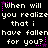 Pixelated text repeats 'When will you realize that I have fallen for you?' with pink star accents on a black background.