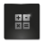 Four small square icons arranged in a 2x2 grid on a dark gray background, each containing a distinct symbol: plus, minus, grid, and equal signs.