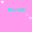 A static image with a pink background displays the name 'Moriah' in cyan text repeated across multiple , accompanied by white and light pink star shapes scattered throughout