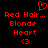 Red pixel text and symbols on black background with a red heart symbol above the text.