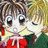 A pixelated anime-style character with large eyes and light brown hair wearing a red outfit, next to black background text reading "Anime IM" and "com" in white.