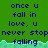Green background with blue text repeating 'once u fall in love, u never stop falling' across three above a light blue wave pattern