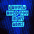 Blue pixelated text on dark blue background with animated white dots moving across the words.