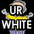 Pixelated four- image with text and character icons showing 'UR WHITE IM BLACK' on left, two cartoon figures on right with emoticons over mouths