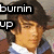 A four- of pixelated character images with overlaid text, each showing a different pose or expression