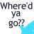 Pixelated text and a blue dotted cursor icon on white background with gray section.