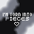 Animated contact sheet of a 48x48 pixel buddy icon showing text and heart animation across eight frames with gray smoke-like background.