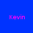 Four identical pink text labels reading 'Kevi' on a blue background with subtle purple gradient shifts.