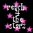 Black background with pink stars and white text reading "reach the stars" in a pixelated font.