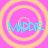 Four identical circular icons with concentric rings on a pink background, each containing the text 'MADDE' in cyan.