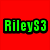Six colored squares each display the text 'RileyS3' in green pixelated font with black outline.