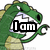 Green dinosaur with yellow underbelly and spines, mouth open showing teeth, holding a wrench in pixel art style.
