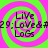 Four identical display a bright green spiral on pink background with dark purple text reading "LiVe 29;LoVe&# LoGs" in each