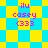 Pixelated icon with cyan and yellow background patterns displaying pink text 'ilu', 'casey', '(333)' in two distinct layouts.